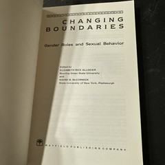 CHANGING BOUNDARIES: GENDER ROLES AND SEXUAL BEHAVIOR Allgeier McCormick