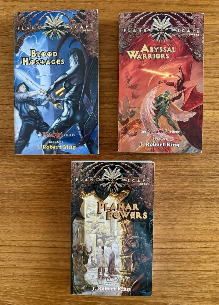 J ROBERT KING The Blood Wars Trilogy PLANESCAPE Tsr 1996 PAPERBACK Book SET