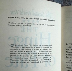 Winston S Churchill WWII Hinge of Fate 1950 Signed Thomas B McCabe 1961 Leather