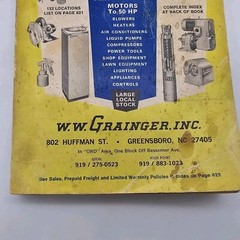 Grainger’s Summer 1975 Wholesale Net Price Motorbook No. 342 Greensboro, NC VTG