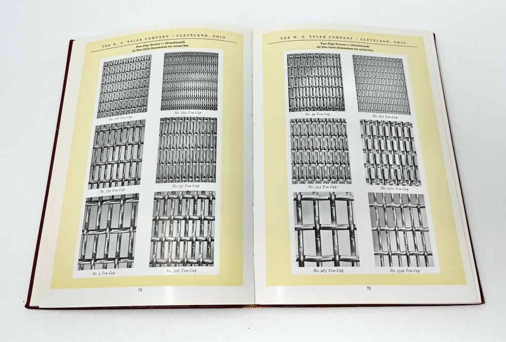 Vintage Woven Wire Screens W. S. Tyler Co Screening Equipment Catalog 1954