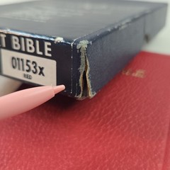 Vintage Pocket Size Oxford KJV TEXT BIBLE 01153x Red Leather Gilt Box