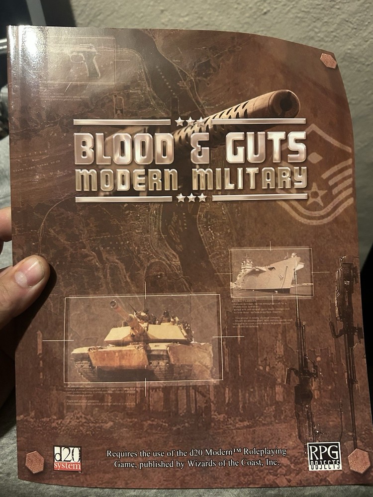 BLOOD AND GUTS: MODERN MILITARY (2003, RPGOBJECTS) – D20