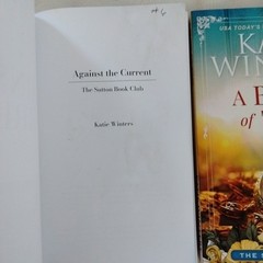 Katie Winters Book Lot Of 2 PB Against Current Blink Of Time Sutton Book Club