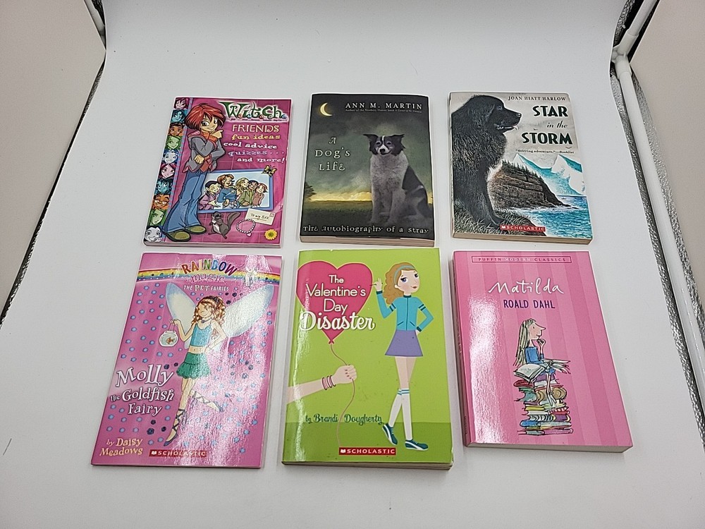 Girls, Youth, Reading books, Assort, For ages 7-11. Lot Of 6