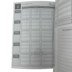 Wonder Woman 52-Week Daily Meal Planner Softcover Shopping List 110 Pages RARE