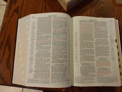 NKJV Scofield Study Bible LARGE PRINT Burgundy Bonded Leather thumb indexed