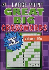 New 5 Large Print Great Big Crosswords Kappa Puzzle Books Vol#155-163 Fun Hobby