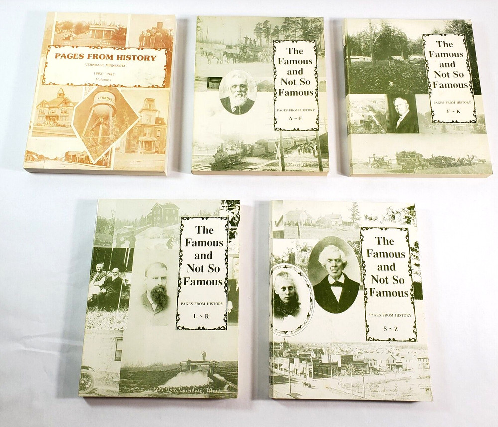 Verndale Minnesota The Famous & Not So Famous Pages from History 5 Vol. Book Set