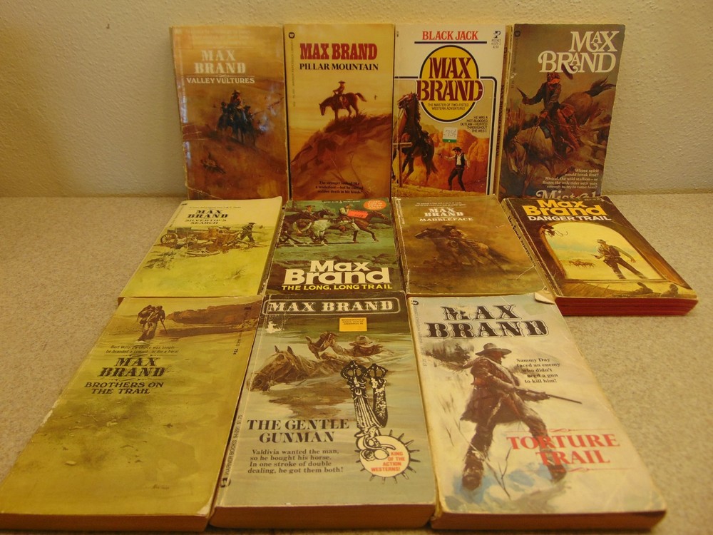 Vintage 1970’s Max Brand Westerns Lot Of 11 Books