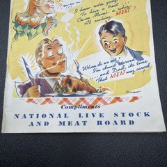 Vintage „Easy Meat Recipes” Cookbook 1940’s 39 pages beef pork lamb