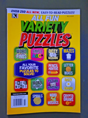 All Fun Variety Puzzles by Kappa – Over 250 Easy-To-Read Favorites To Solve -NEW