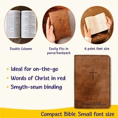 Custom KJV Bible with Name Engraved, Compact Holy Bible, Custom Name Engraved