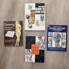Drawing Book Lot: Head & Figure, Anatomy, The Human Head, Burne Hogarth, VG Cond