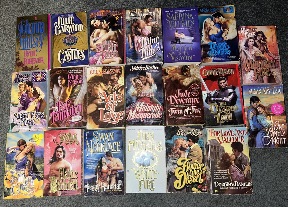 Vintage Romance Novels Lot Of 20 1980’s 1990’s 2000’s Paperbacks Books Lot