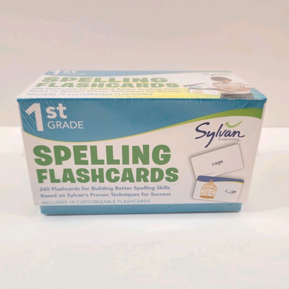 NEW First Grade Spelling Flashcards Sylvan Learning 2011 Random House Sealed Box