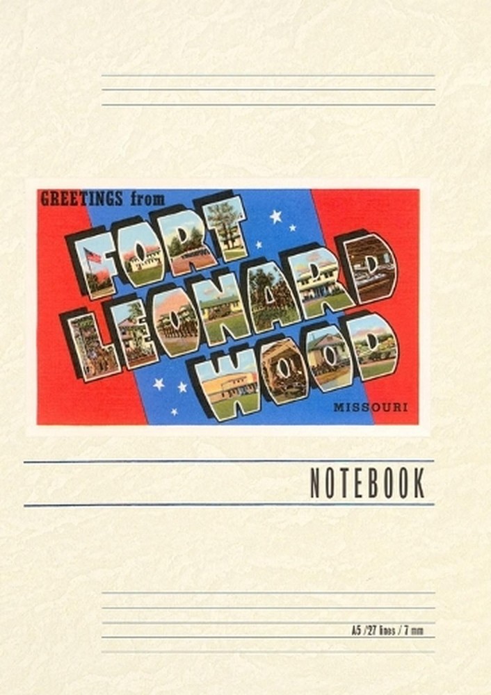 Vintage Lined Notebook Greetings from Ft. Leonard Wood by Found Image Press Pape