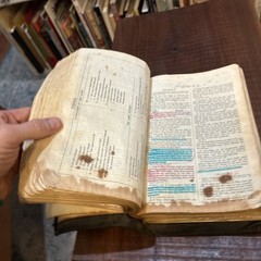 VTG 1973 Holy Bible New Analytical Edition Dickson KJV Moroccan Leather DAMAGED