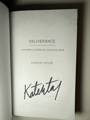 SIGNED- Deliverance by Katelyn Taylor 2025 Signing Exclusive