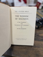 The Wisdom of Solomon David Winston 1981 2nd Printing Anchor Bible Doubleday