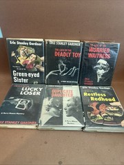 Vintage 6 Lot 1950s-60s Perry Mason Erle Stanley Gardner HB Redhead Waitress Toy
