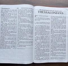 NKJV Holy Bible Super Giant Print Reference Edition Red Letter Leather Worn