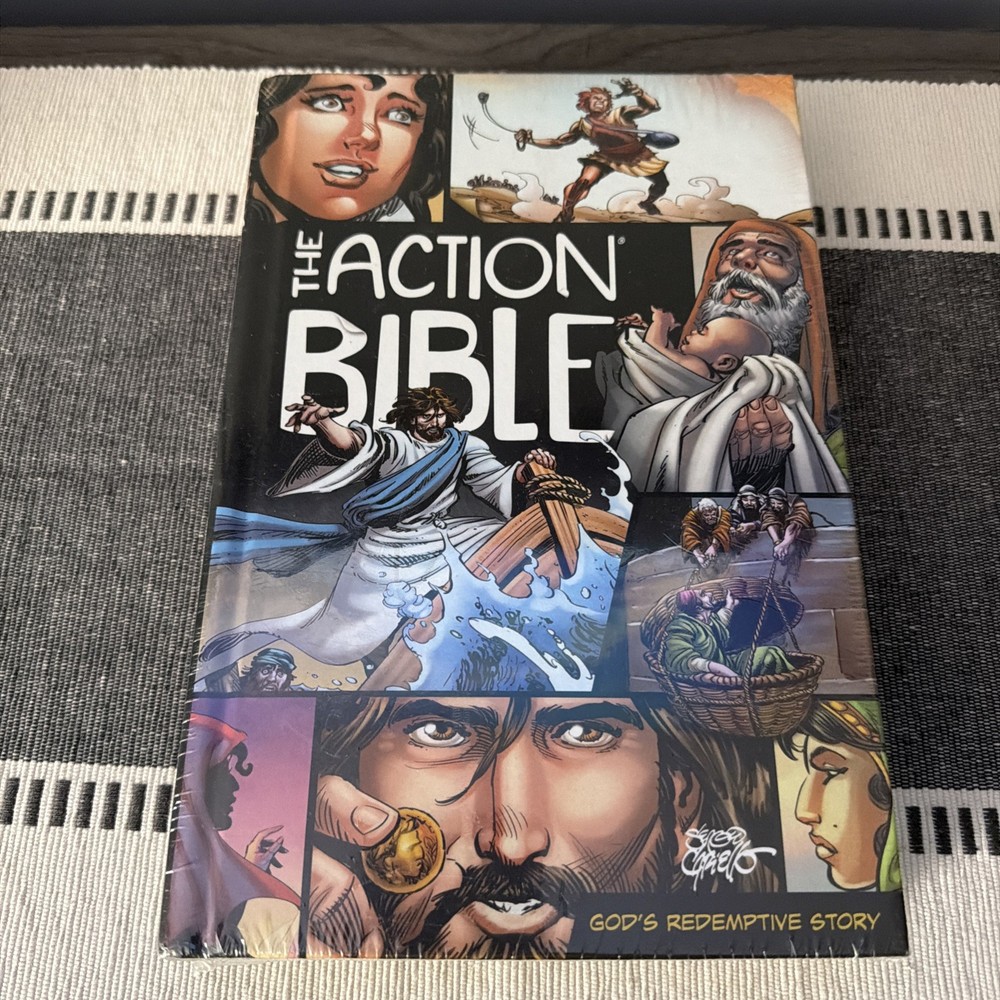 The Action Bible: God’S Redemptive Story (Action Bible Series) Hardcover Sealed