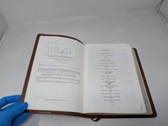 The Ryrie Study Bible NIV Brown Cowhide Leather Red Letter Moody 1986 80s VTG