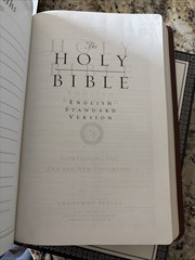 ESV Holy Bible Crossway Classic Thin line Edition Red Letter Tan Bonded Leather