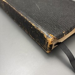 Vintage Holy Bible Black Hand-Grained Morocco Leather Lined Cambridge England