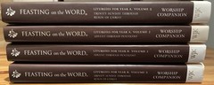 Lot of 4 Feasting on the Word Worship Companion Books Year A Year B Volume 1 & 2