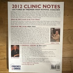 Coaches Choice 2012 Coach of the Year Clinic Notes Earl Browning Football PB