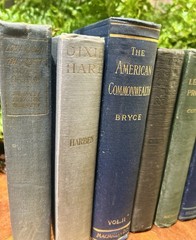 Set of 6 GREEN/BLUE ANTIQUE Books COTTAGE CORE Library Academia Decor Staging
