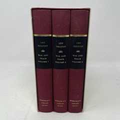 WAR AND PEACE 3 volume HC set w/ Slipcase Leo Tolstoy Everyman’s Library