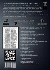 Above God’s Name Edition: 1611 King James Bible, 1st Edition, Authorized Version