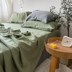 100% Linen Fitted Sheet King, 14 Inch Deep Pocket Mattress