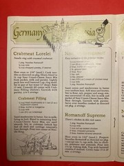 BEtty Crocker’s Continental Casseroles RECIPES. COOKBOOK. 14 PAGES. 8X6 INCHES