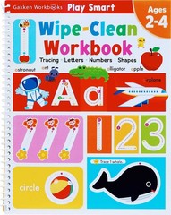 ABIS Wipe Clean Workbook for Kids 80 Pages Trace Letters Numbers Shapes Activ…