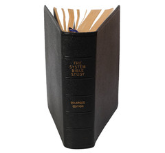 The System Bible Study Enlarged Edition Gilded Maps Black Morocco Leather Vtg