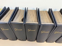 Vintage Gourmet Magazine Bound Volumes Blue Hardcover Kitchen Library Set