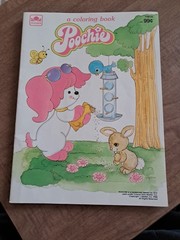 Vintage Golden Mattel 1984 Poochie Coloring Book 32 Double Sided Pages