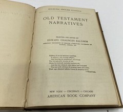 Eclectic English Classics Old Testament Narratives Baldwin 1910