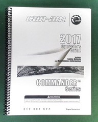 2017 Can-Am Commander 800R Owner’s Manual: 179 Pages & Protective Covers!