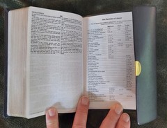 NASB Updated Edition Compact Bible Black Snap-flap Bonded Leather