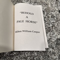 Behold a Pale Horse William Cooper UNREVISED 1st Ed EARLY Printing 1991 (No UPC)