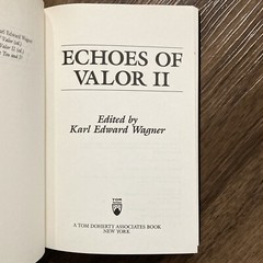 Echoes of Valor II – Karl Edward Wagner (1st edition 1st print HC) Tor, 1989