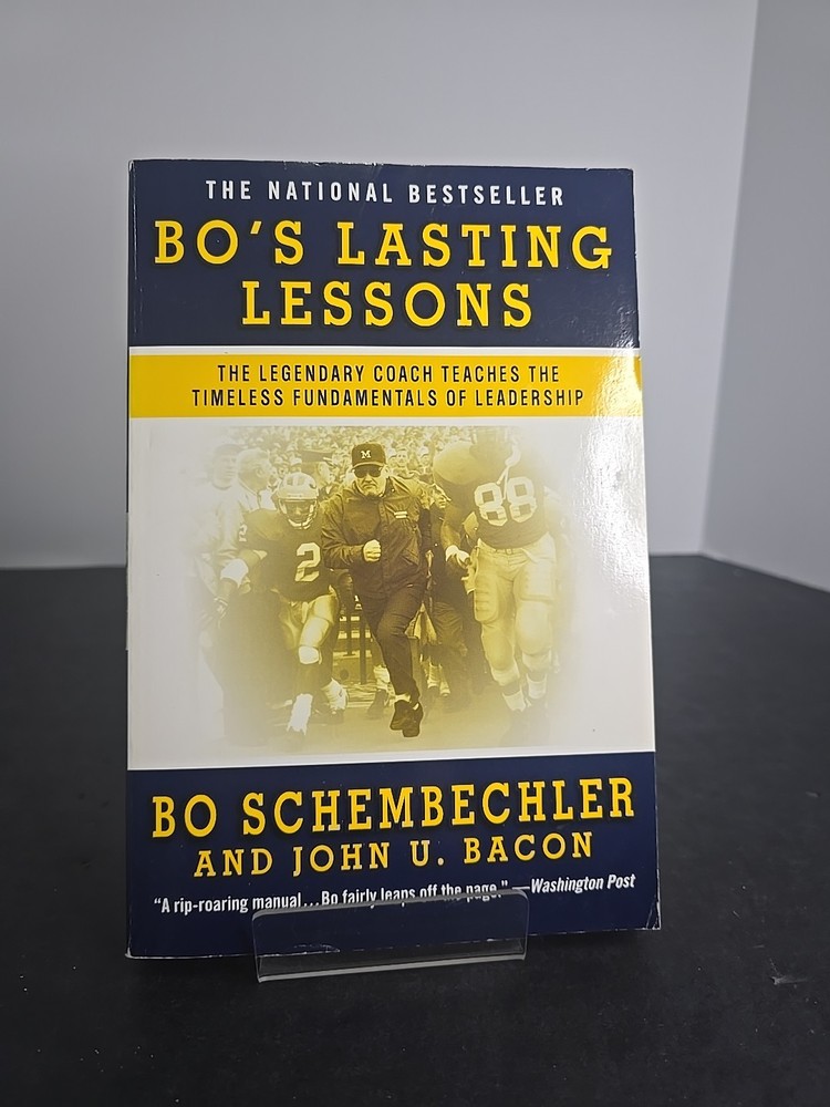 Bo’s Lasting Lessons Bo Schembechler & John U. Bacon (2008, 1st Trade Ed) VG-