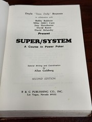 DOYLE BRUNSON POKER SUPER SYSTEM BOOK 1979 2nd edition CARD GAMES CASINO