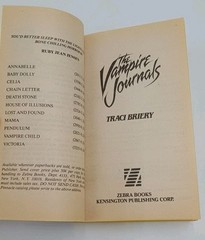 The Vampire Journals By Traci Briery Vintage Paperback 1993 Pinnacle Books