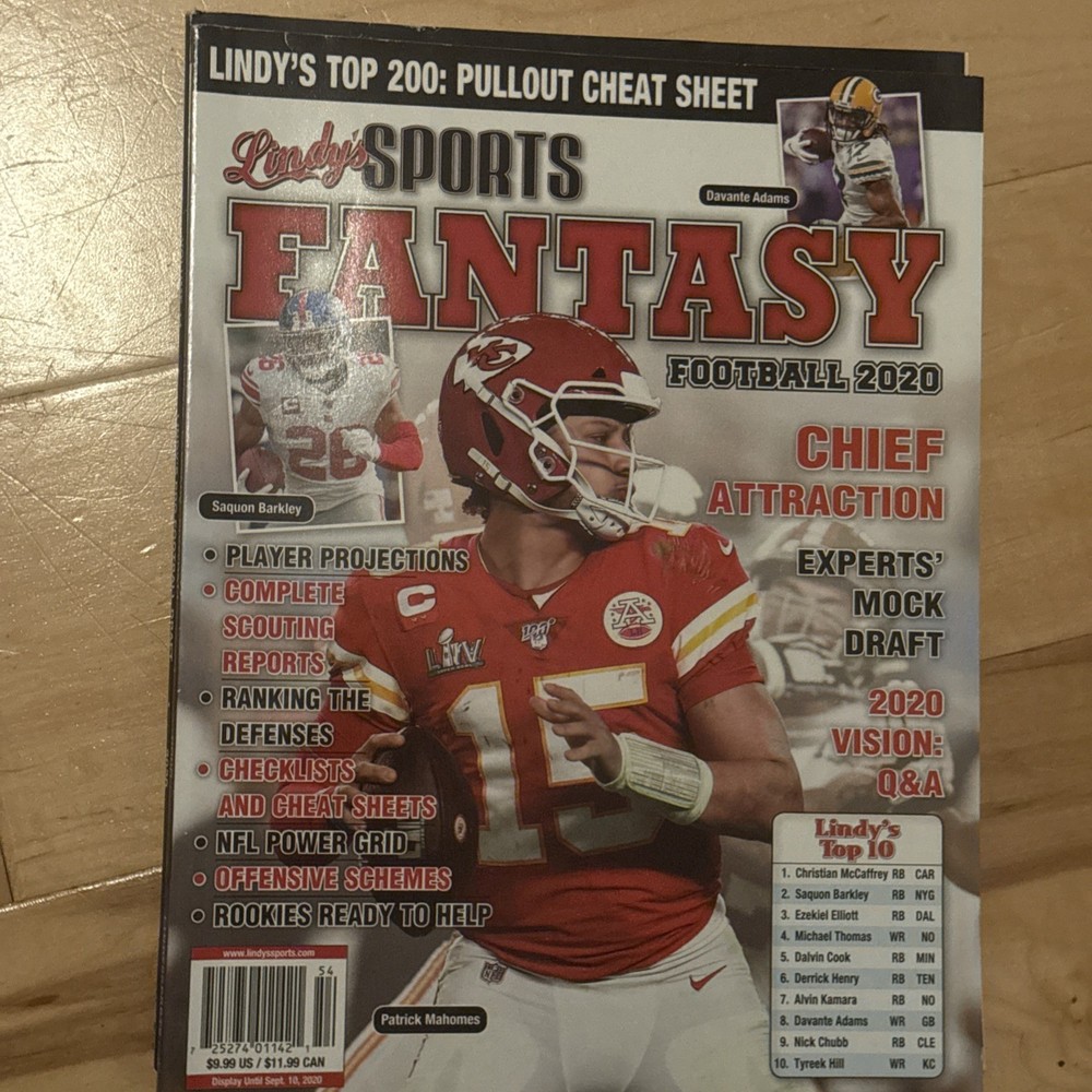 Lindy’s Sports 2020 Fantasy Football Preview Patrick Mahomes – Cheifs